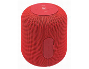 Gembird SPK-BT-15-R, Bluetooth Portable Speaker, 5W RMS, Bluetooth v.5.1, Built-in microphone, microSD, built-in lithium battery - 1200 mAh, FM-radio: power and audio cables are anntena, Red